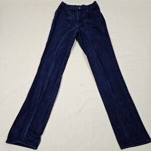 VTG Roughrider Jeans 9/10 Dark Wash Blue Straight Creased Denim 90s Cowgirl